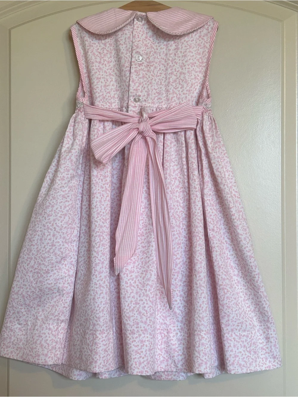 3T House of Hatten Smocked Peter Pan Collar Dress - Picture 4 of 6